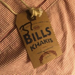 NEW 37 Bills Khakis seersucker shorts red white mens pin stripe flat front cool